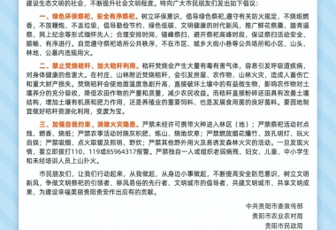 關(guān)于做好“森林防火、秸稈還田、文明祭祀”的倡議書